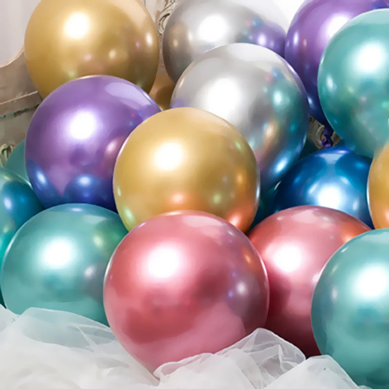 Chrome Metallic Party Balloons Set