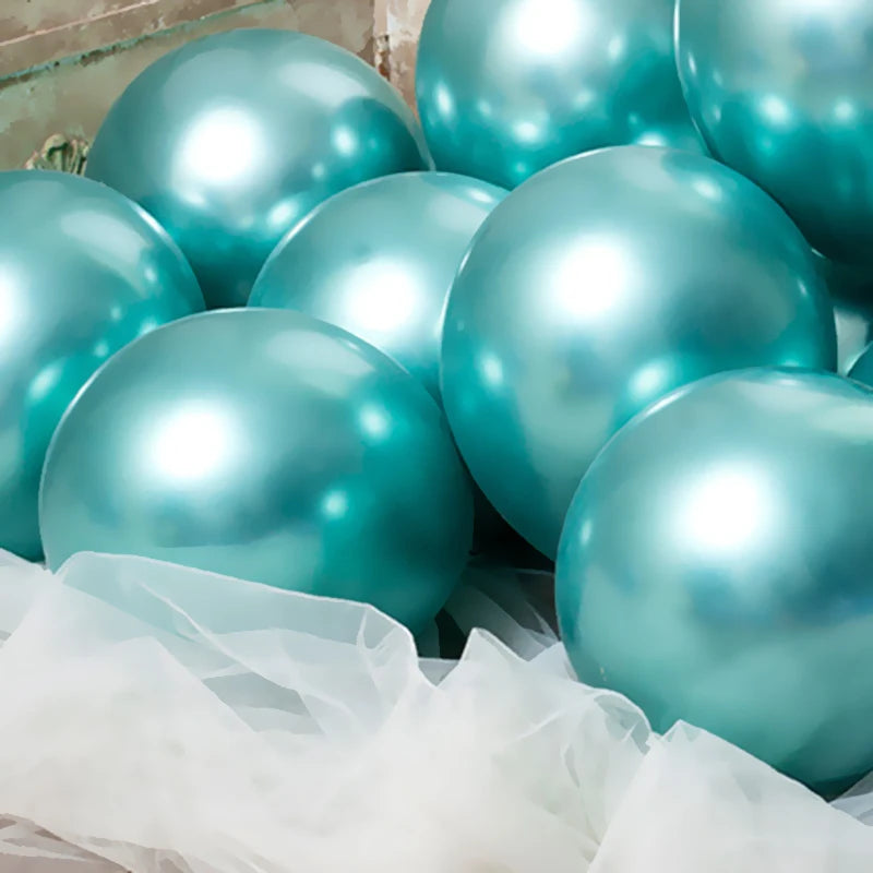 Chrome Metallic Party Balloons Set