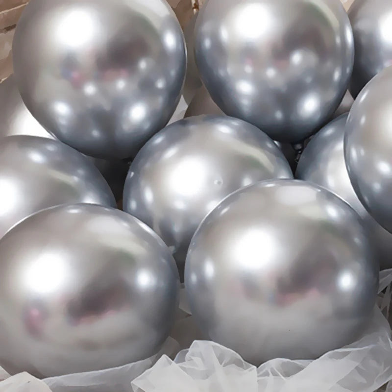 Chrome Metallic Party Balloons Set