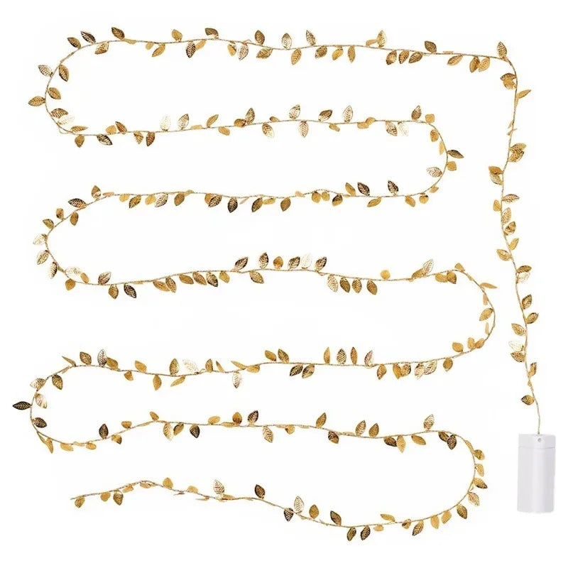 Golden Leaves Fairy Lights Set