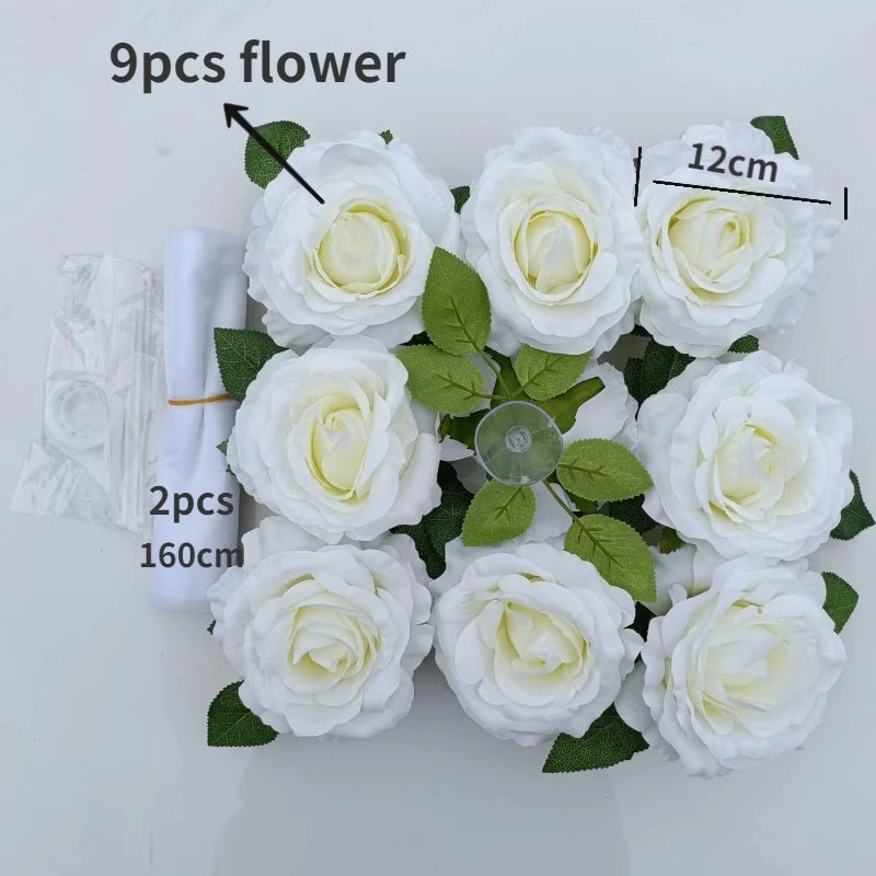 White Rose Wedding Car Decorations