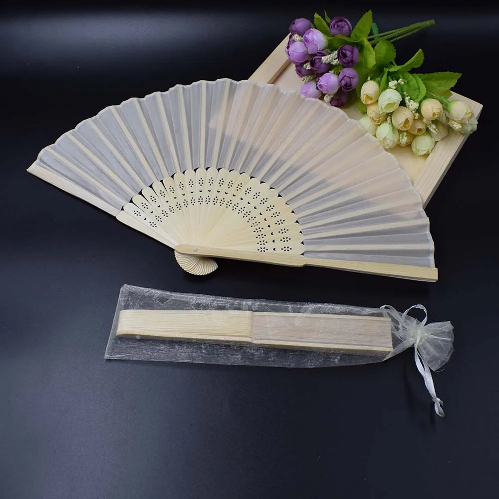 Personalized Bamboo Hand Fans Wedding Favors