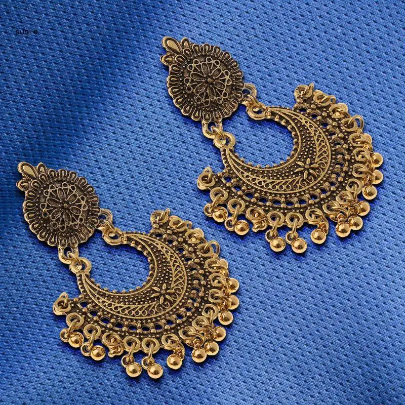 Ethnic Bollywood Jhumka Tassel Earrings