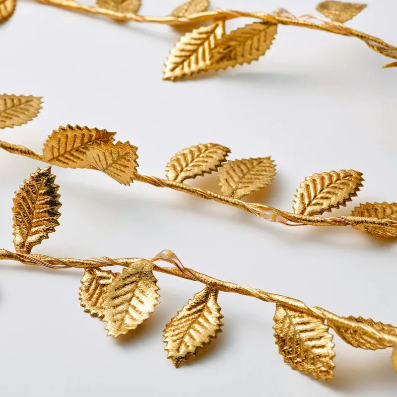 Golden Leaves Fairy Lights Set