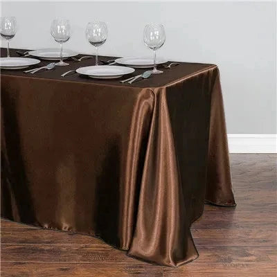 Solid Color Satin Tablecloth Overlay