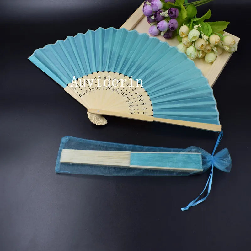 Personalized Bamboo Hand Fans Wedding Favors