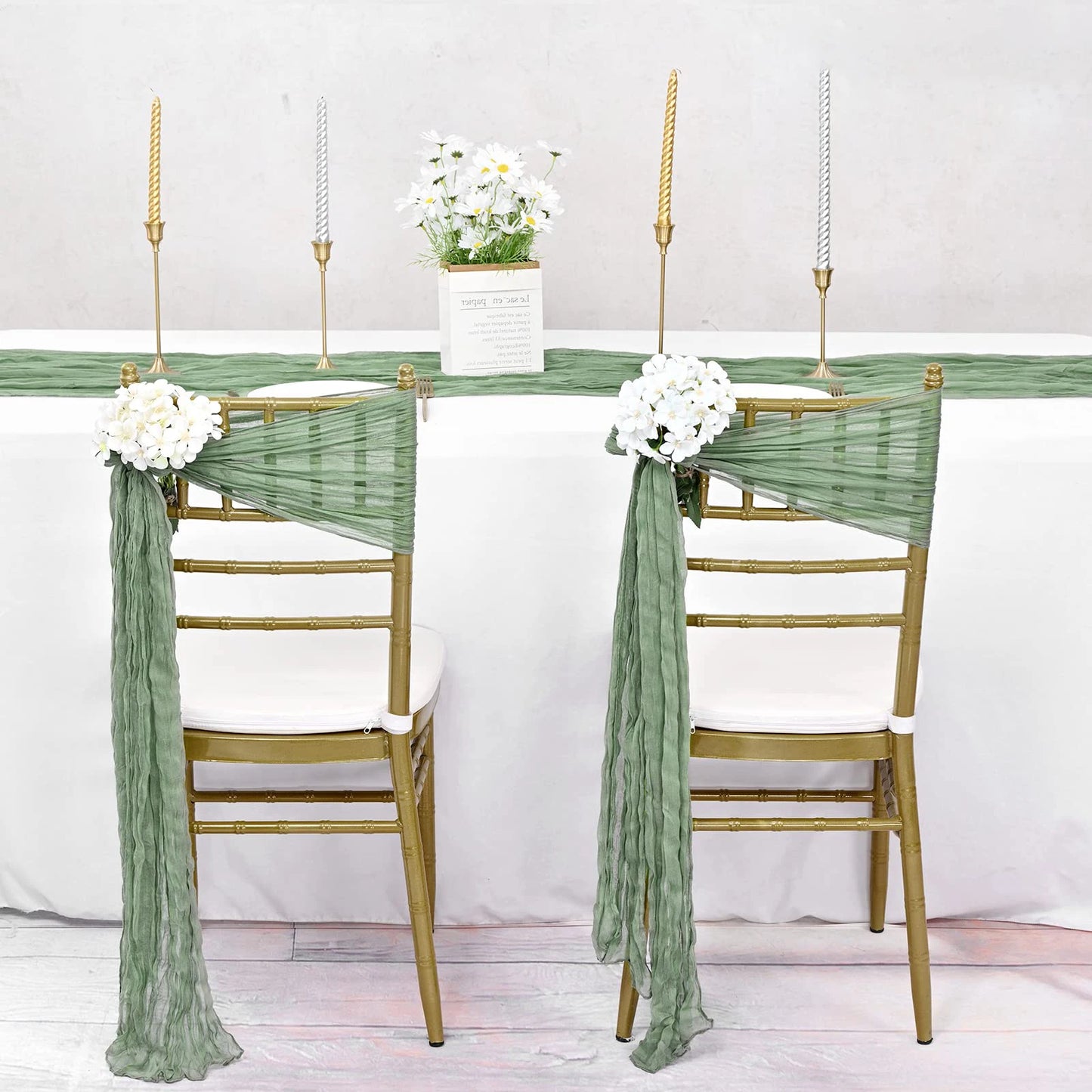 Sage Green Cotton Table Runners