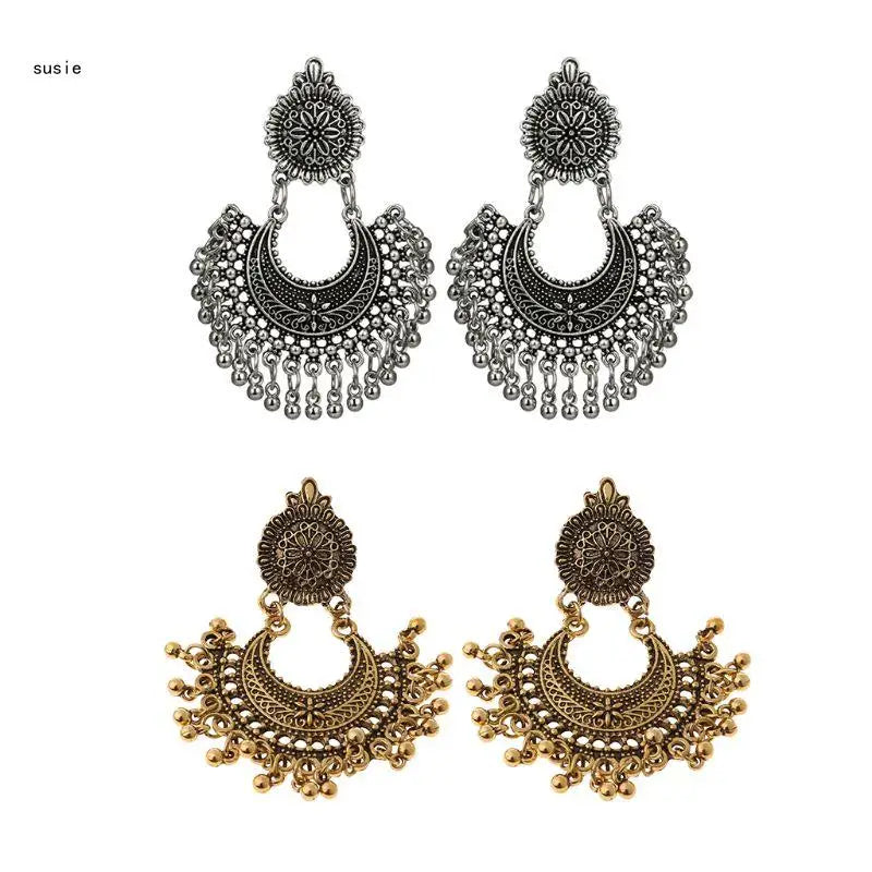 Ethnic Bollywood Jhumka Tassel Earrings