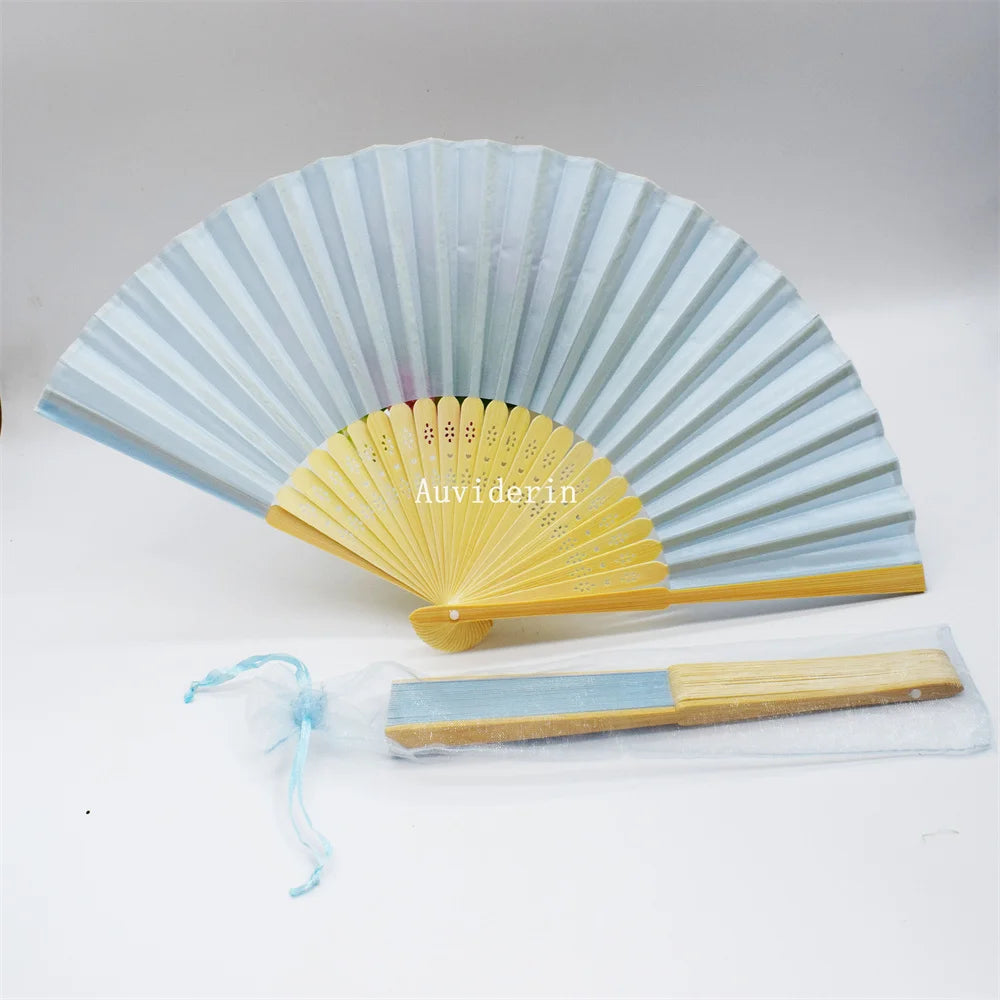 Personalized Bamboo Hand Fans Wedding Favors