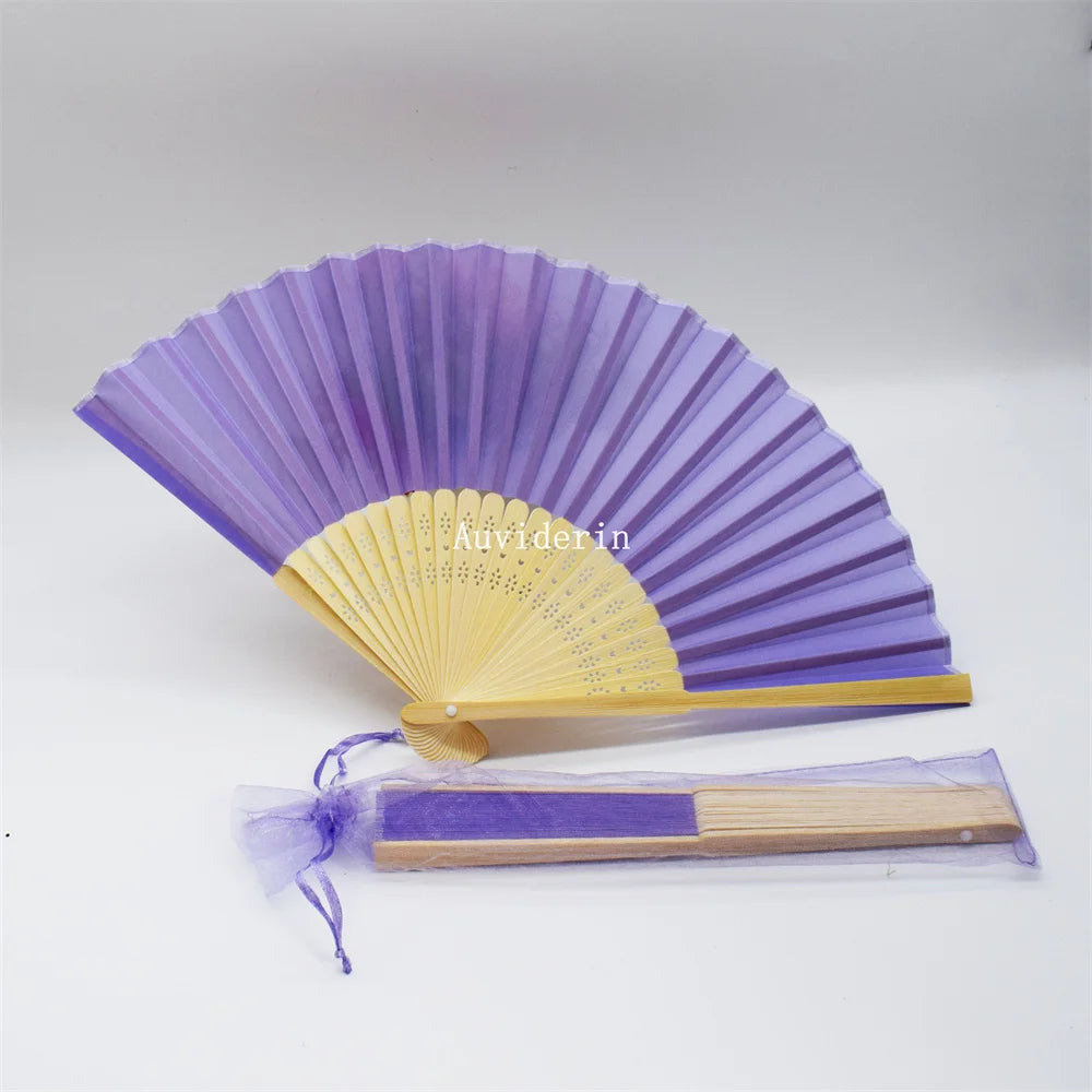 Personalized Bamboo Hand Fans Wedding Favors