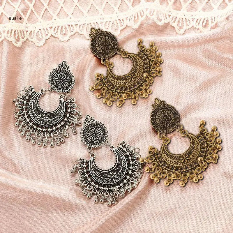 Ethnic Bollywood Jhumka Tassel Earrings