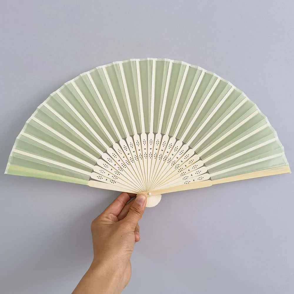 Personalized Bamboo Hand Fans Wedding Favors