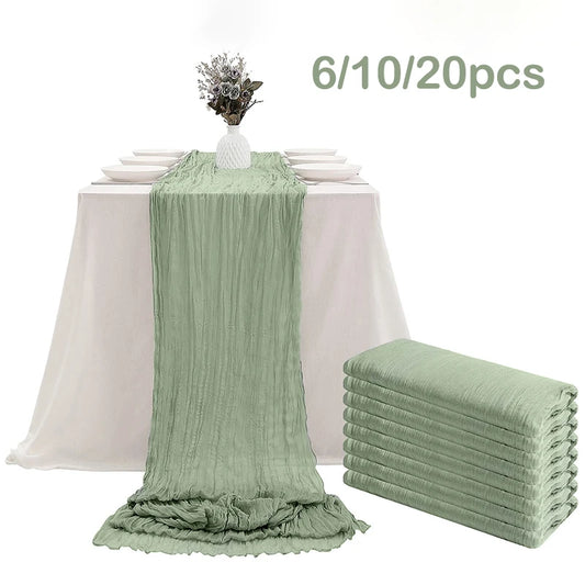 Sage Green Cotton Table Runners