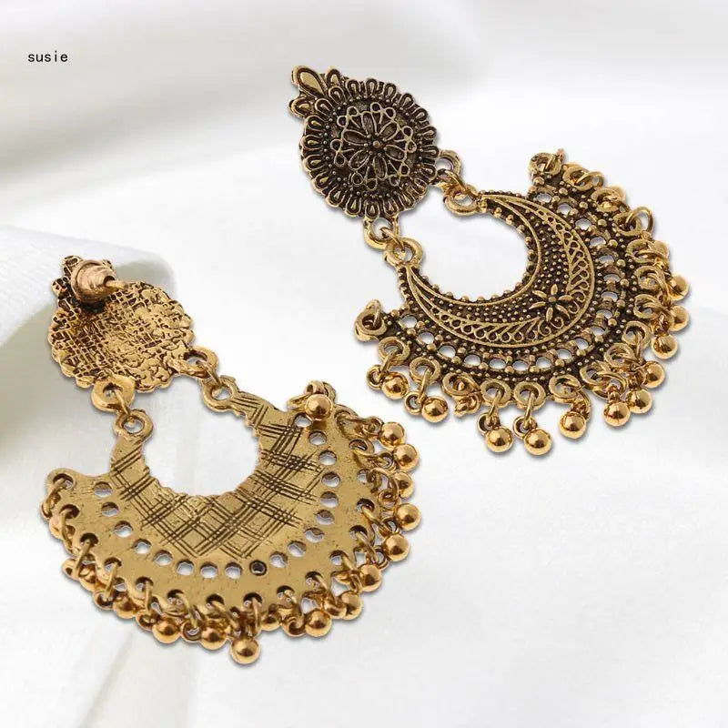 Ethnic Bollywood Jhumka Tassel Earrings